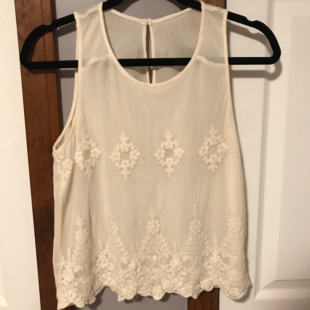 Cream Lace Blouse